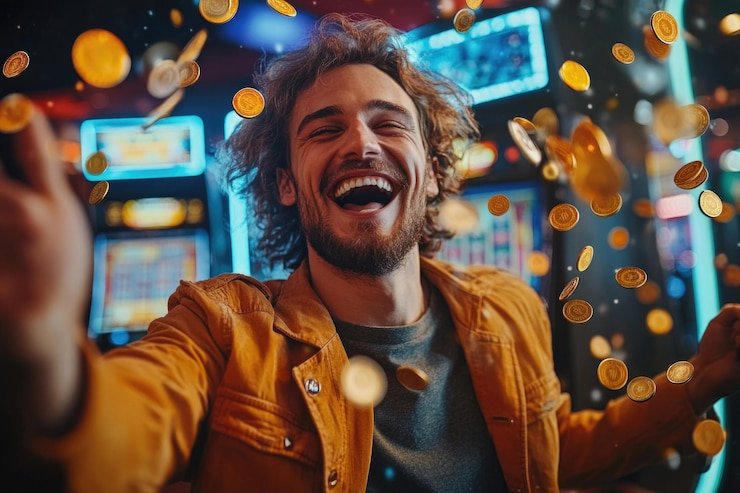 Pengguna membaca bantuan deposit di ponsel