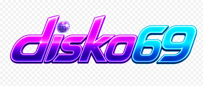 Logo disko69 berwarna biru teknologi